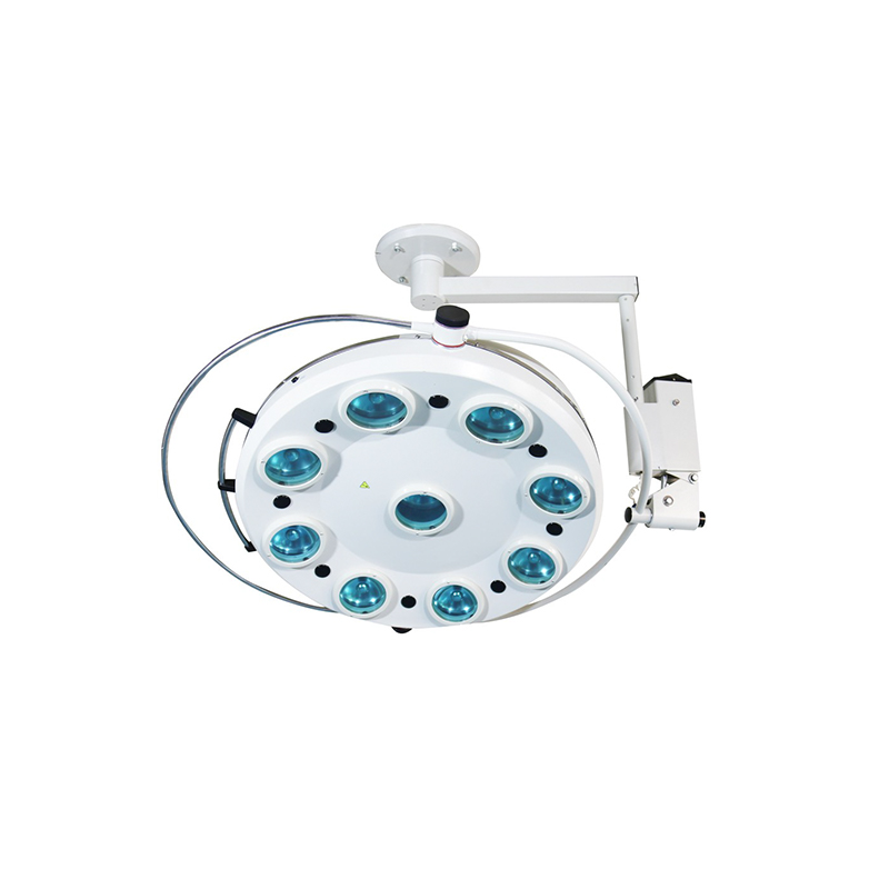 Đèn phẫu thuật ánh sáng lạnh không bóng halogen 9 lỗ gắn trần Đèn phẫu thuật ánh sáng lạnh không bóng halogen 9 lỗ gắn trần